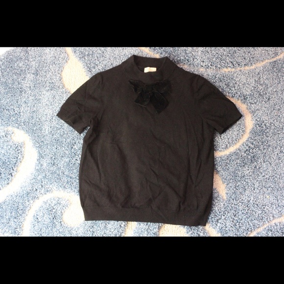 Kate Spade black bow sweater t shirt